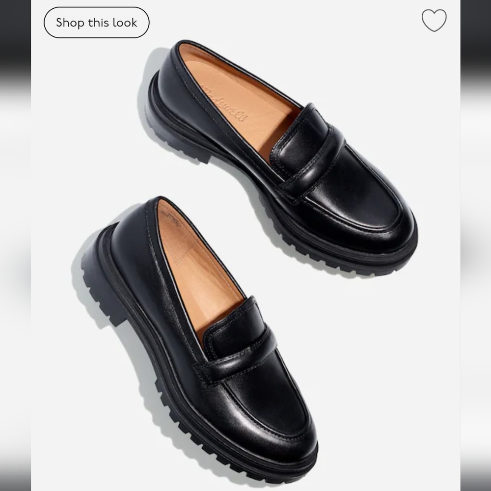 Madewell Black Leather Loafers